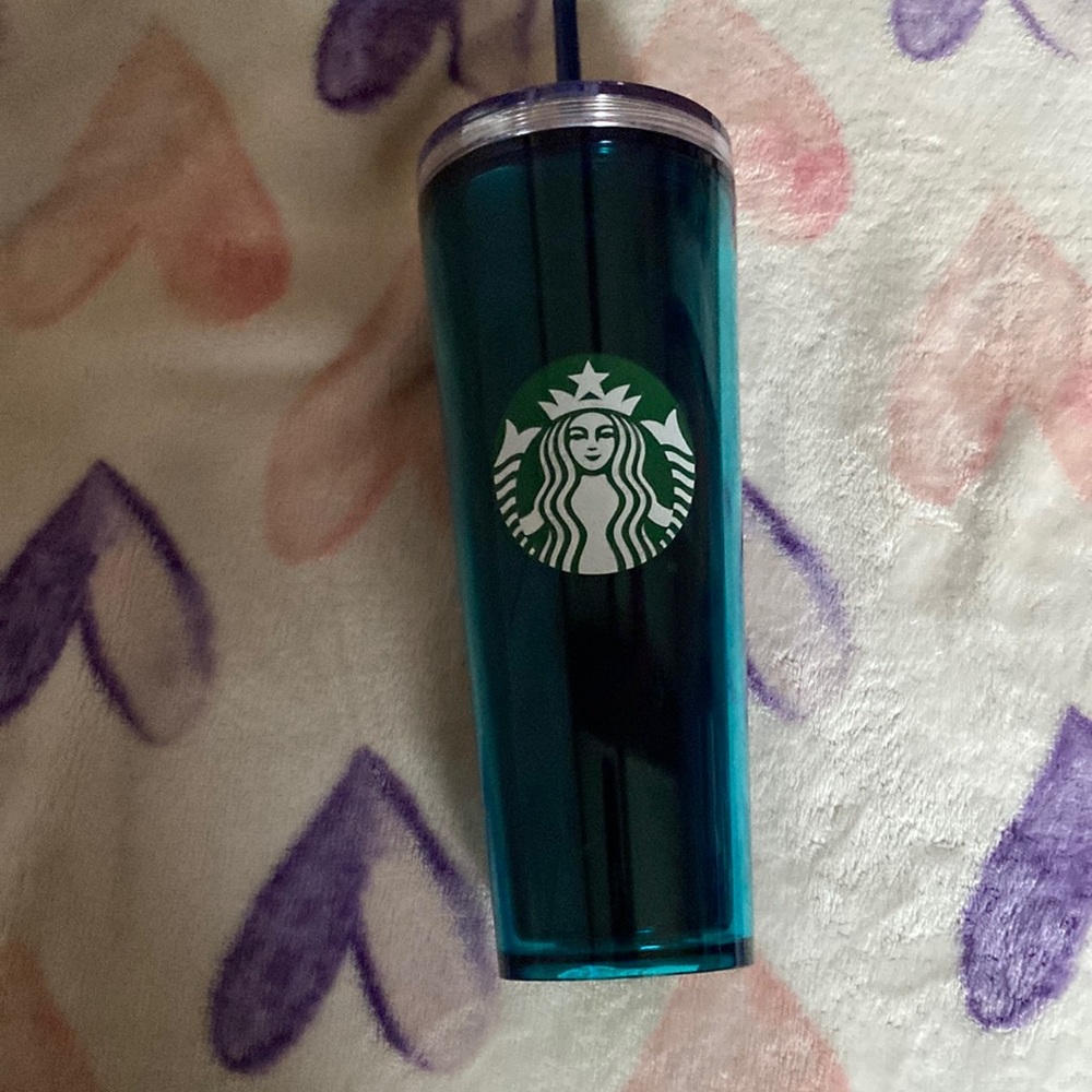 Starbucks ‘22 summer aqua terra confetti green cold cup